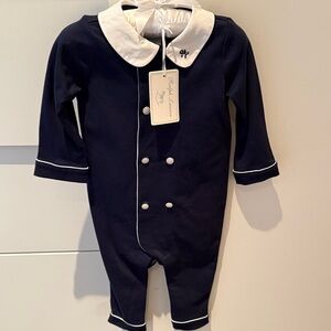 Ralph Lauren Navy and White Sailor Onesie